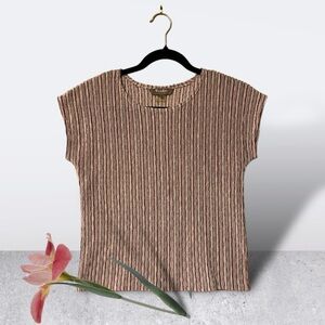 TanJay Petites Vintage Pink/Purple Knit Top